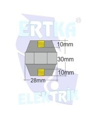 31003-6 - M6 KÖR SOMUNLU - İzolasyon Boyu:30mm