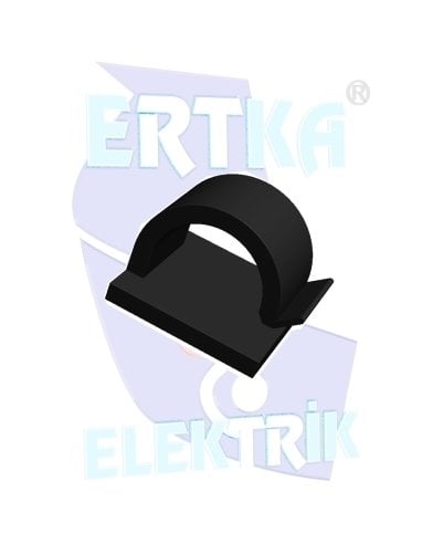 43071 - ANAHTAR ASMA KULPU / YAPIŞKANLI KLİPS - SİYAH. PAKET 100AD.