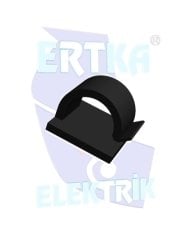 43071 - ANAHTAR ASMA KULPU / YAPIŞKANLI KLİPS - SİYAH. PAKET 100AD.