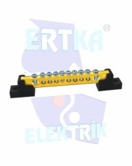 44041 - 7 DELİKLİ TOPRAKLAMA KLEMENSİ - AYAKLI /125A (7x12mm)