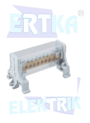 45021 - 1 KUTUPLU 2+5 DELİKLİ DAĞITIM ÜNİTESİ - KAPAKLI /80A (6,5x9mm)