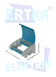 45133 - 2 KUTUPLU 2+13 DELİKLİ DAĞITIM ÜNİTESİ /160A (10x15mm)