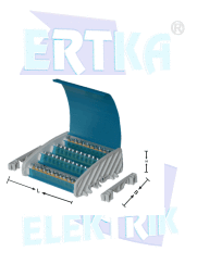 45151 - 4 KUTUPLU 2+8 DELİKLİ DAĞITIM ÜNİTESİ /160A (10x15mm)