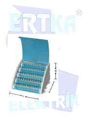 45160 - 5 KUTUPLU 2+5 DELİKLİ DAĞITIM ÜNİTESİ /160A (10x15mm)