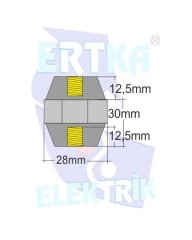 31012-8 - M8 KÖR SOMUNLU - İzolasyon Boyu:30mm
